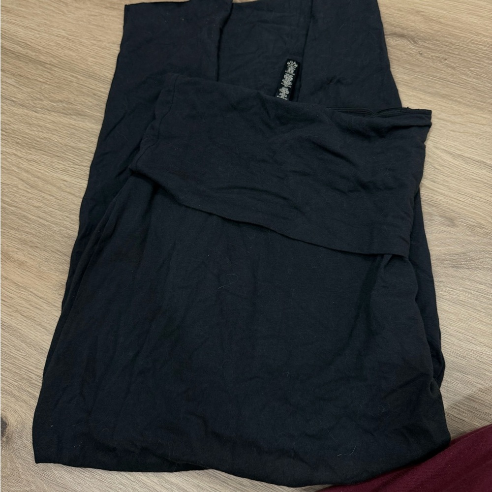 SKIMS Women's Black foldover Maxi Skirt